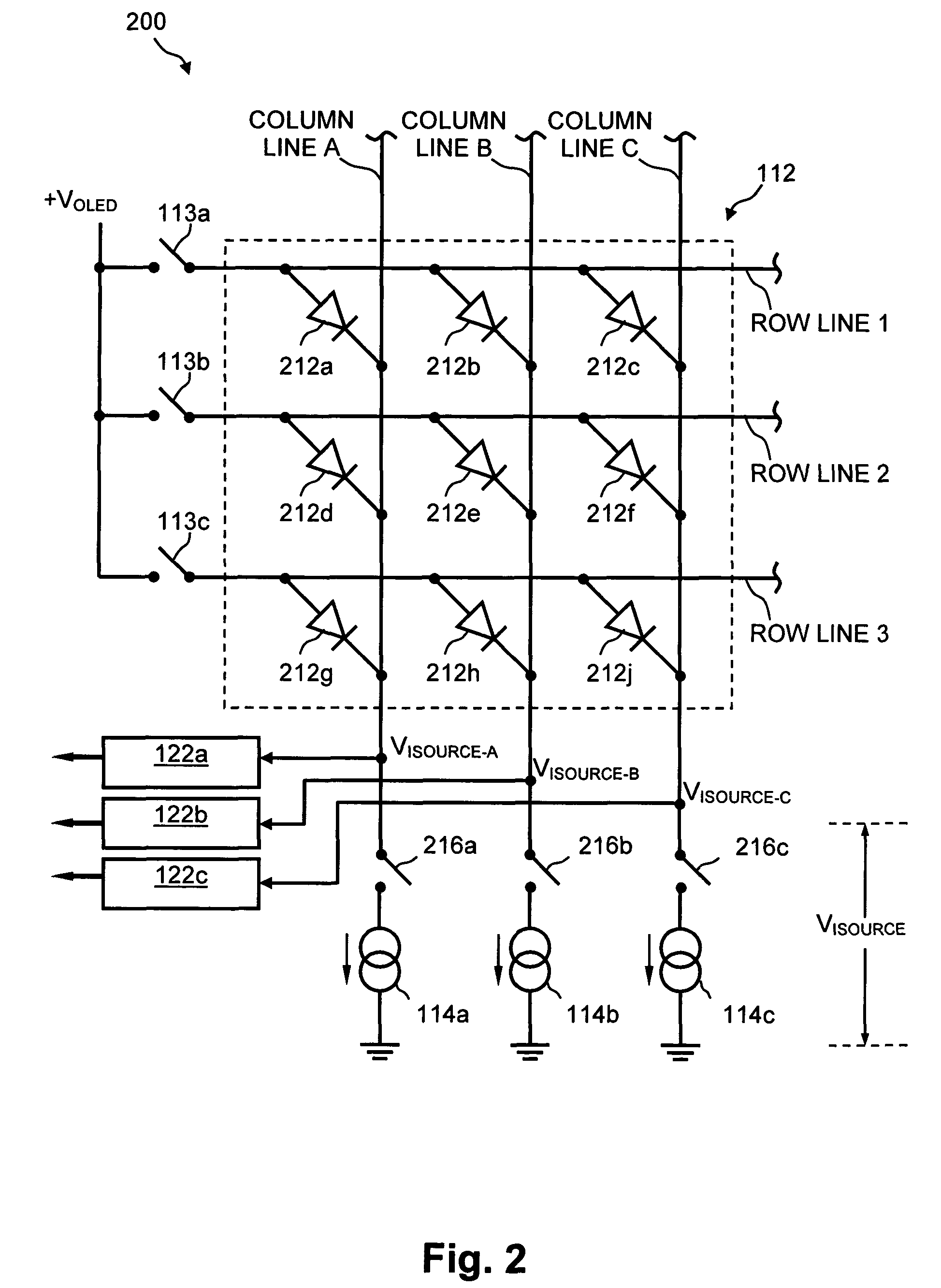 Method and system for measuring and controlling an OLED display element for improved lifetime and light output