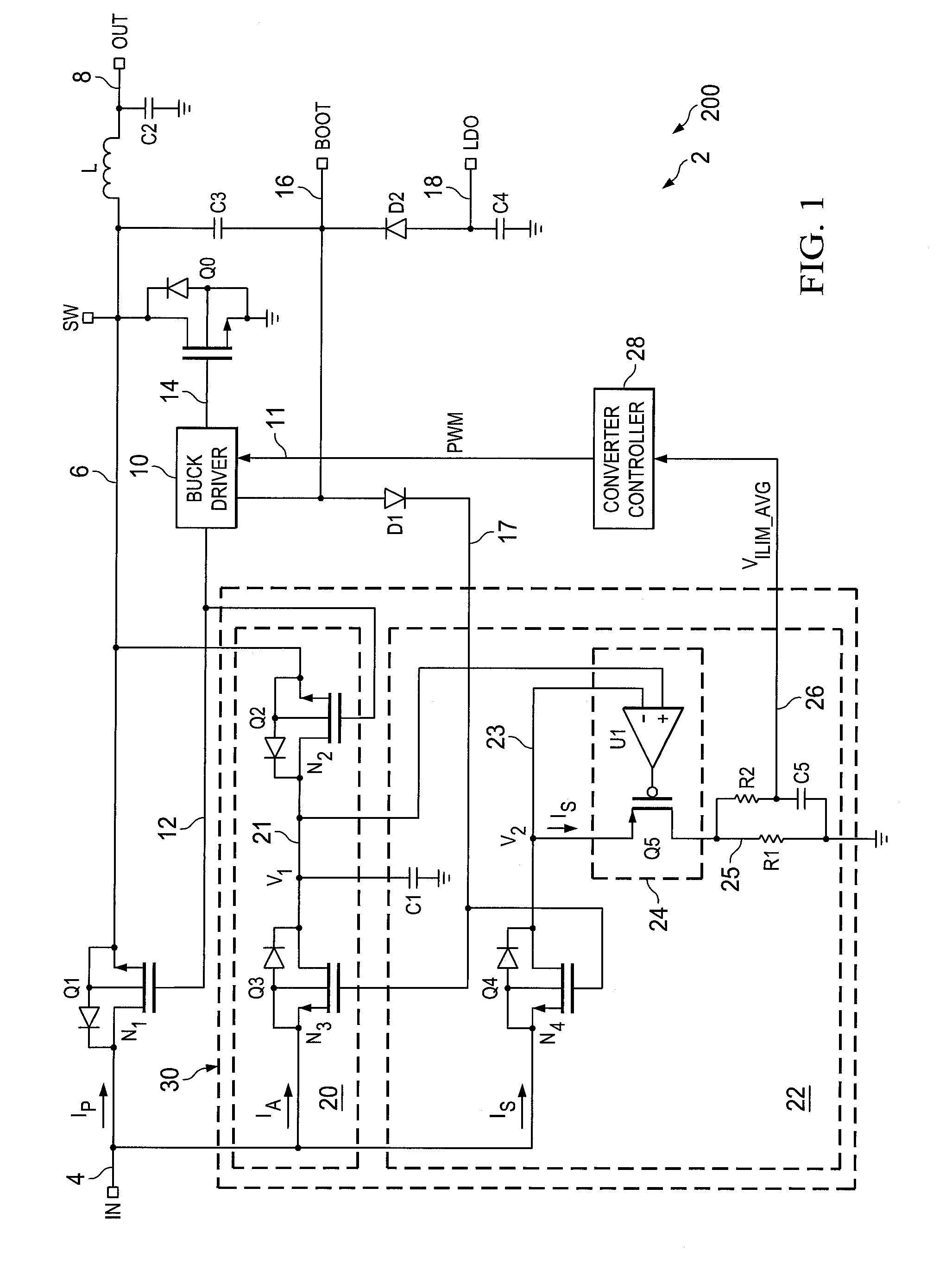 Switch mode power converter current sensing apparatus and method