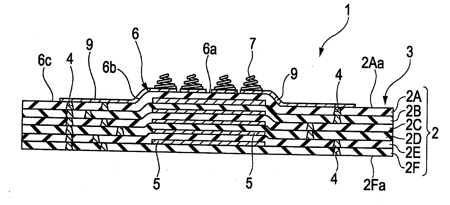 Multilayer ceramic circuit board having protruding portion and method for manufacturing the same