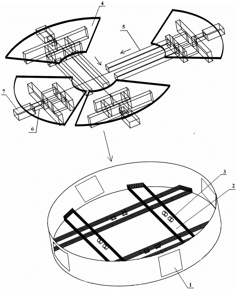 High-efficiency installation method for pallet discharge machine of double-chamber lime shaft kiln