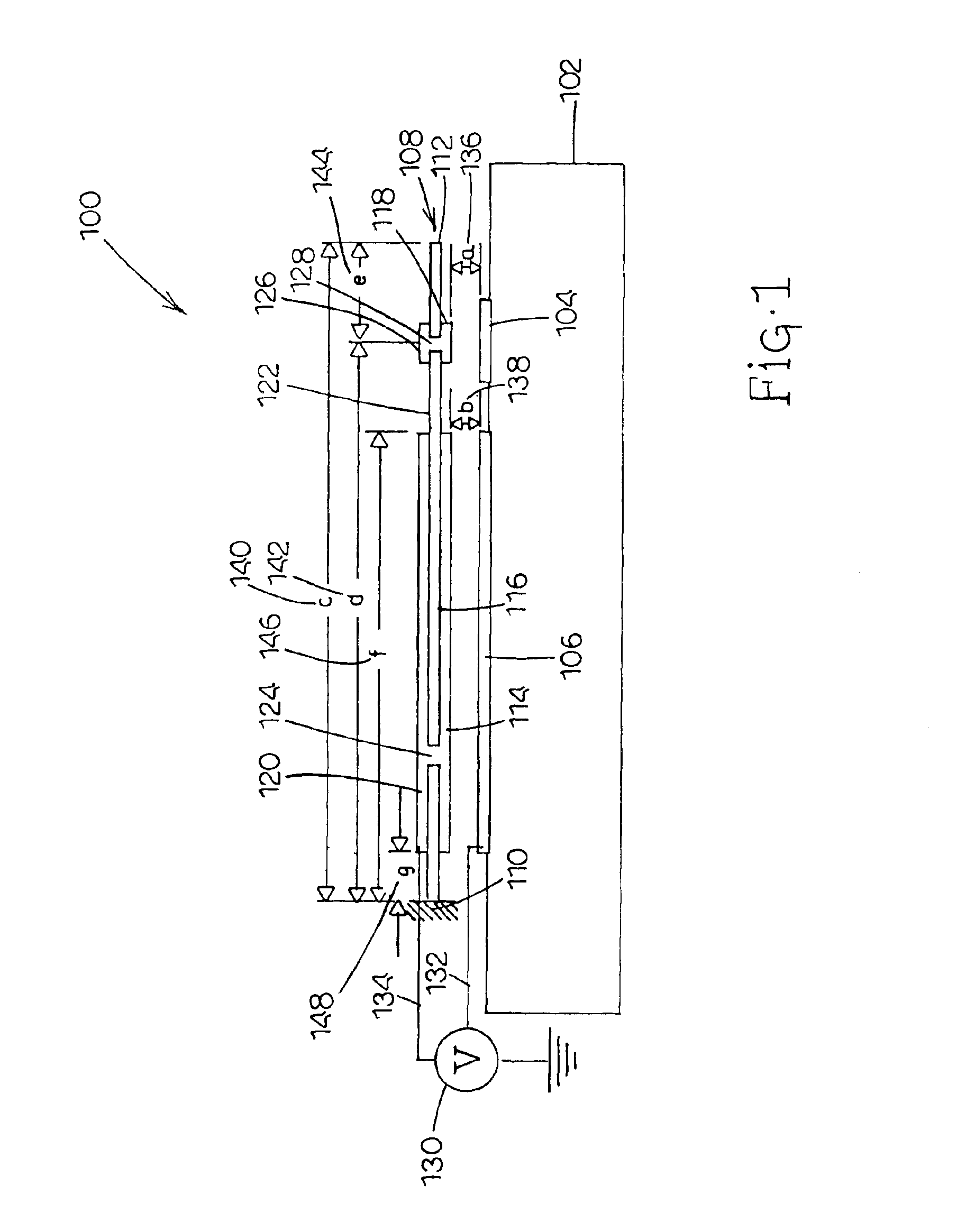 MEMS device having a trilayered beam and related methods