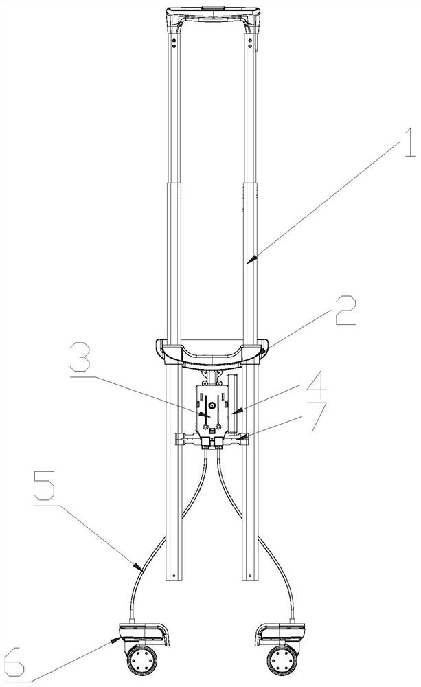 A luggage electric brake device