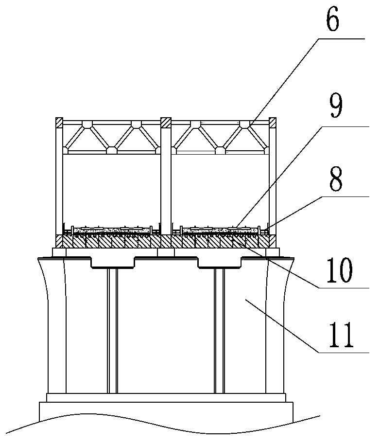 Multi-connection and multi-span continuous steel truss girder bridge and construction method thereof