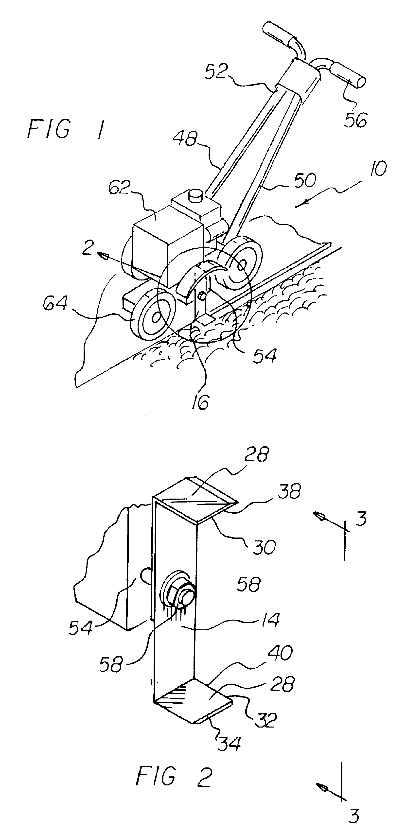 Rotary edging blade system