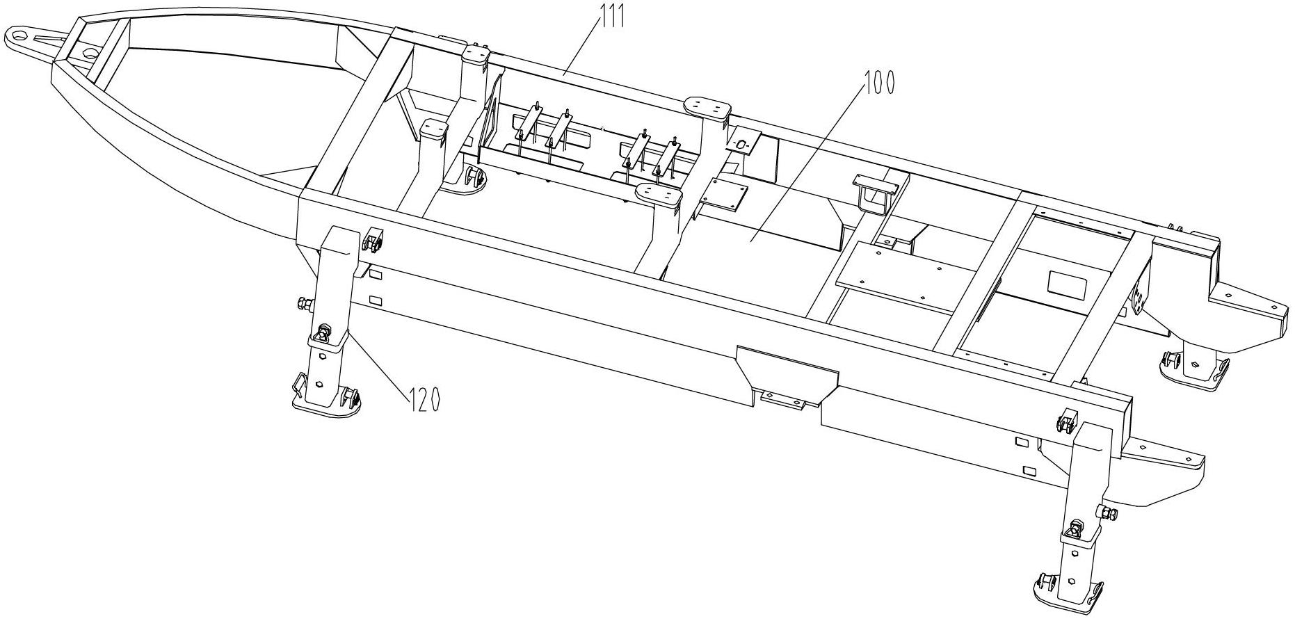 Concrete pumping equipment and frame thereof