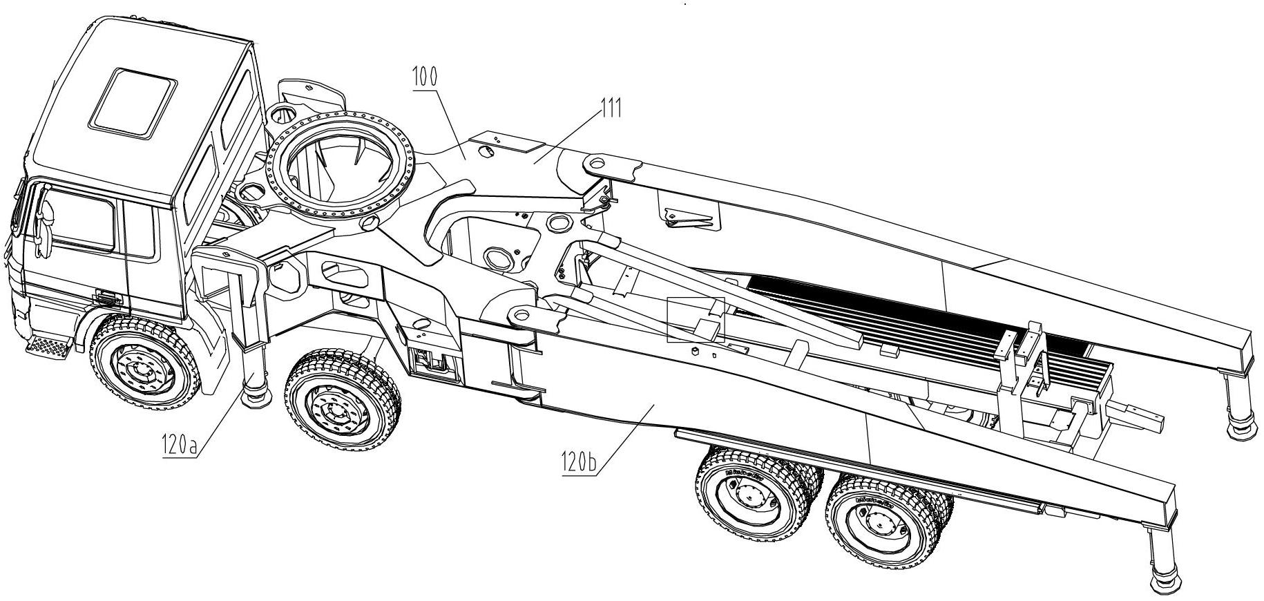 Concrete pumping equipment and frame thereof