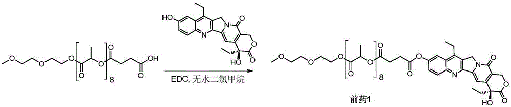 7-ethyl-10-hydroxycamptothecine-polymer conjugated drug and preparation method of drug nano-preparation