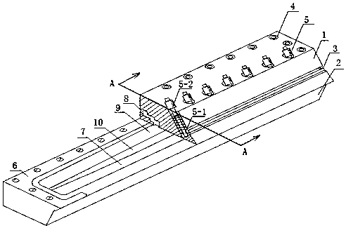 A kind of slit die head for fluid coating of lithium ion battery