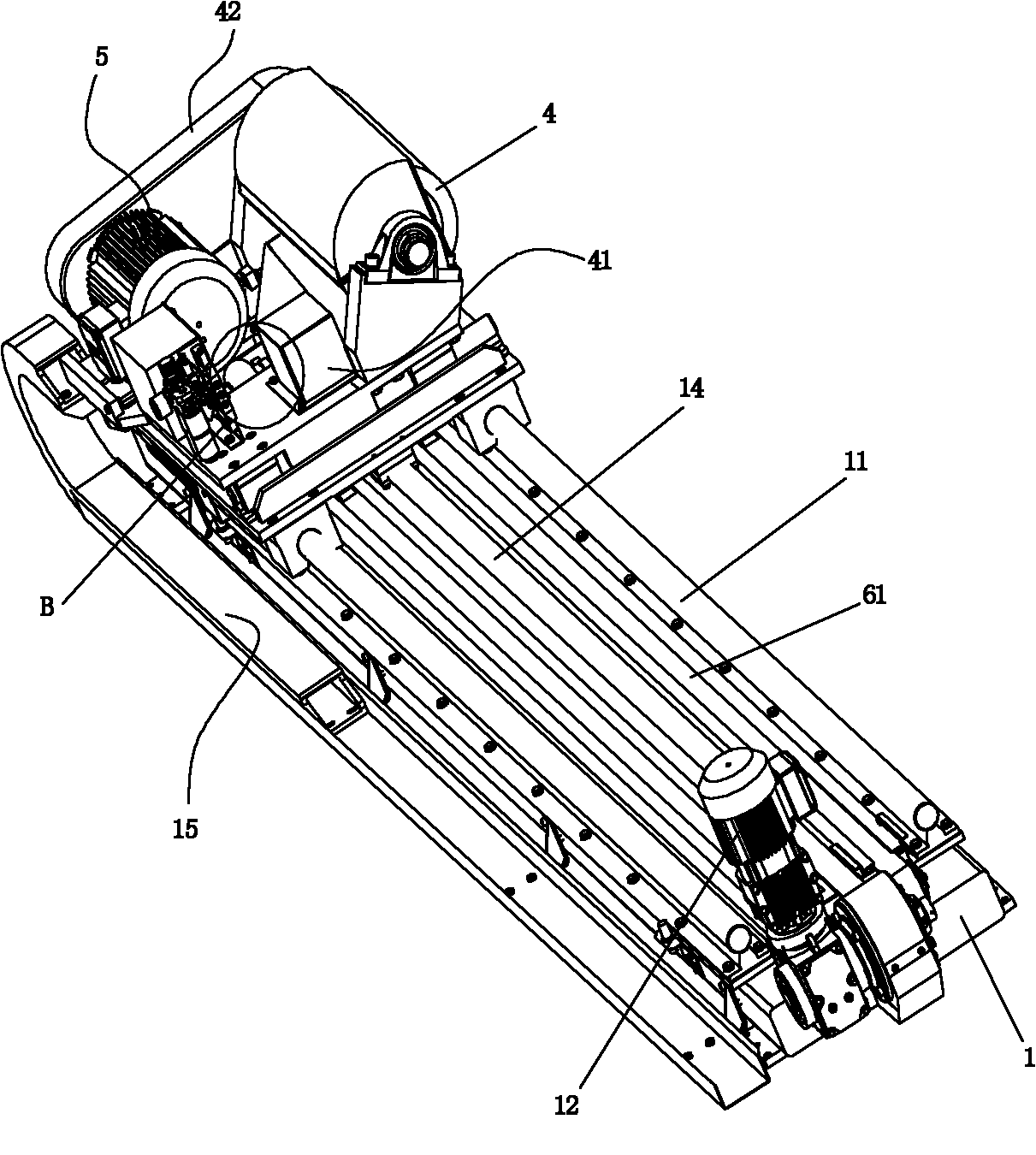 Movable steel strip brush