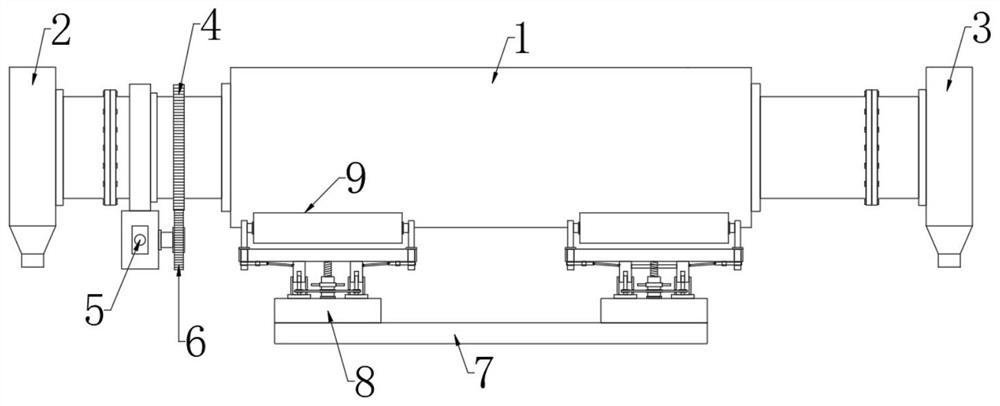 Speed-adjustable bidirectional rotary roasting furnace