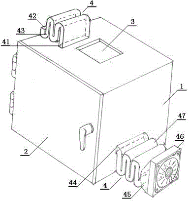X-ray radiation protection box with radiation protection ventilation