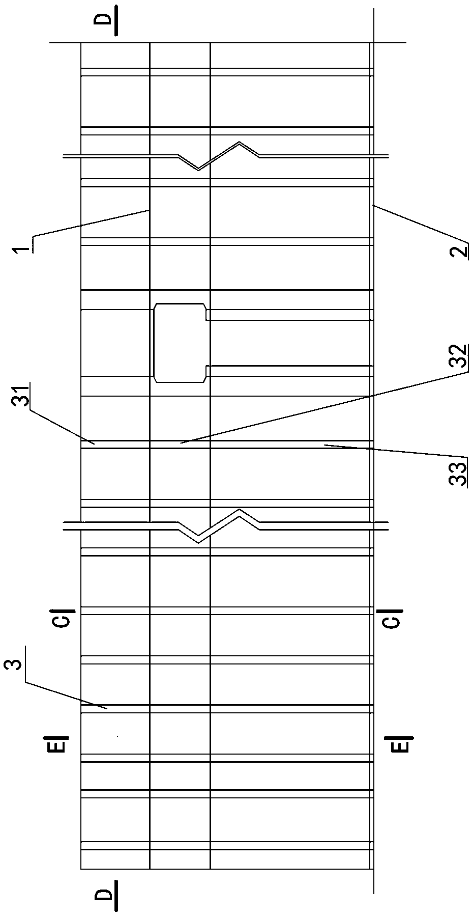 Wide-span girder main beam structure, combined formwork system and construction method for cable-stayed bridge