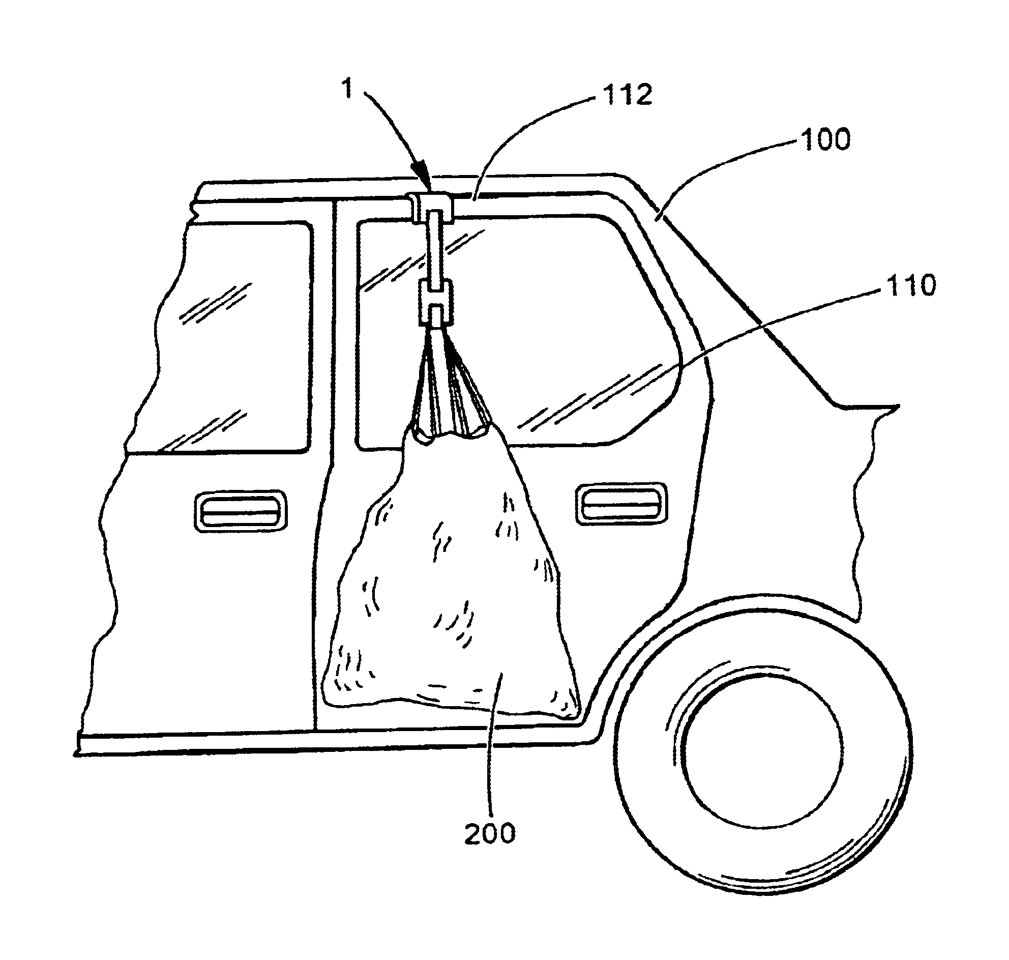 Device for hauling garbage bags