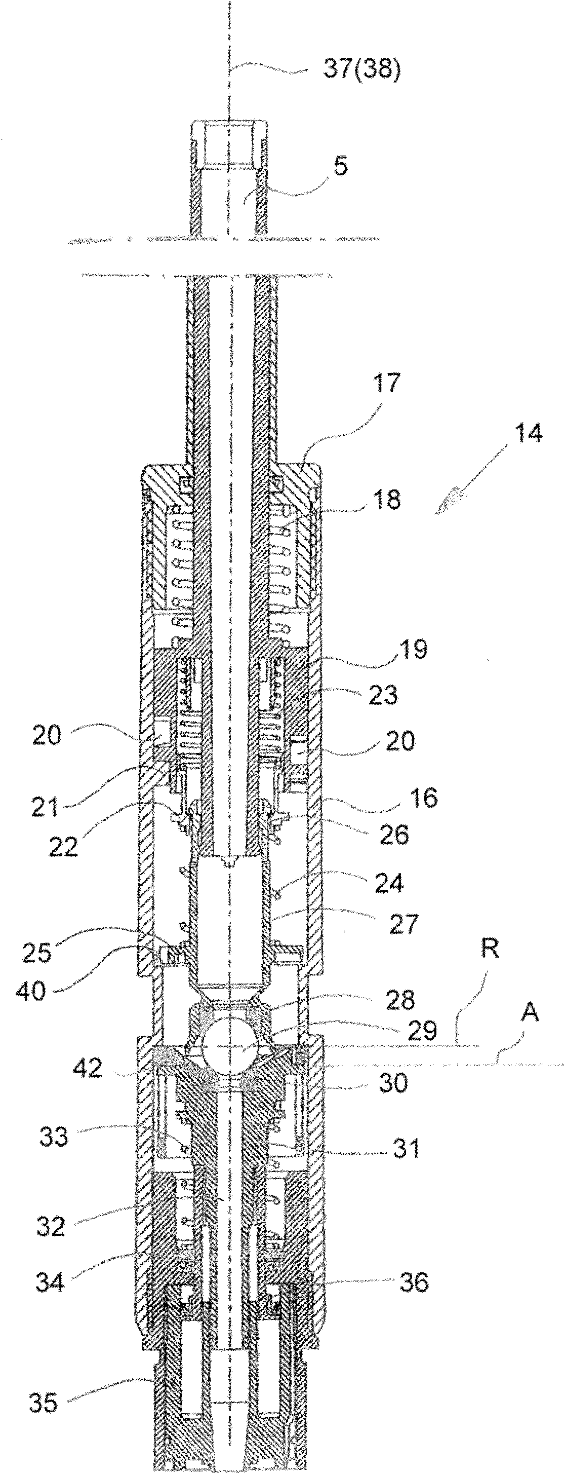 Yarn tension device for a double-strand twisting spindle