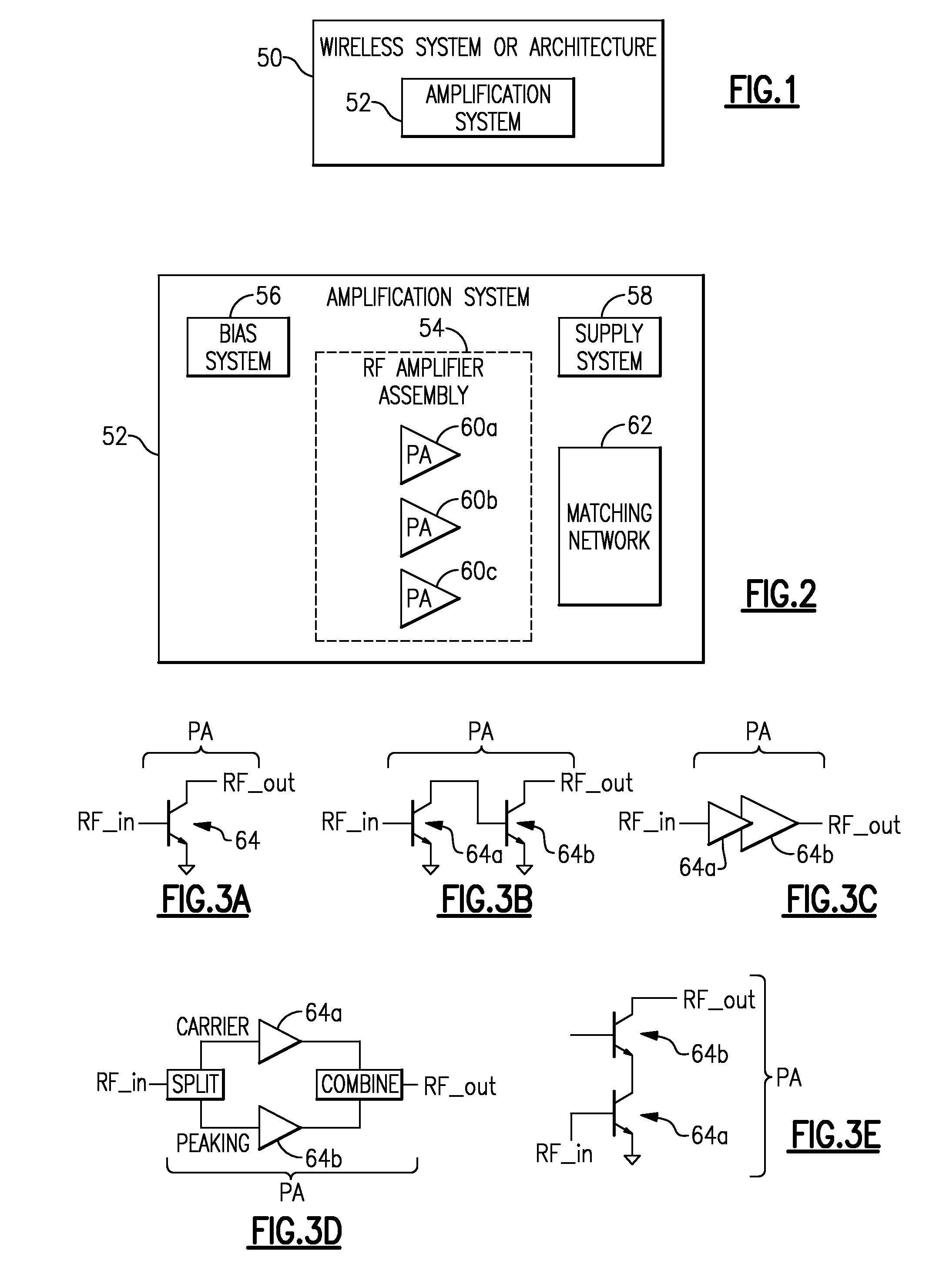 Radio-frequency power amplifiers driven by boost converter