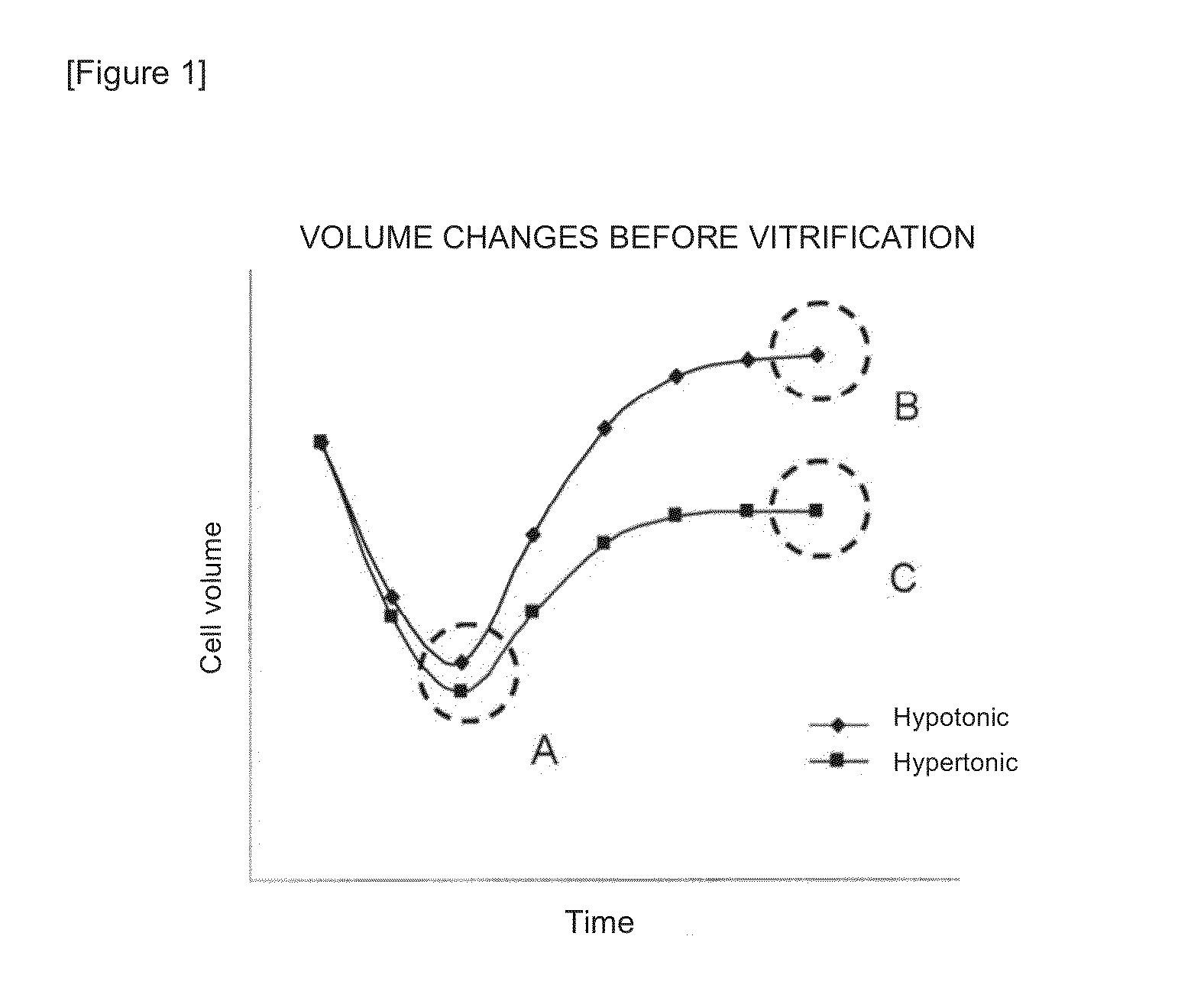 Vitrificated storage solution for cells