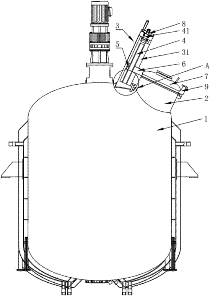 Manhole cover opening and closing apparatus of reaction vessel