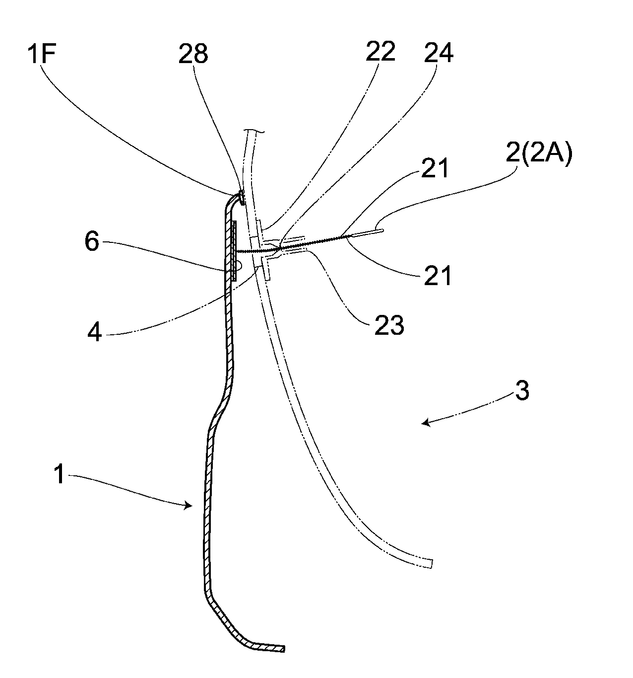 Structure for mounting an attachment for vehicle