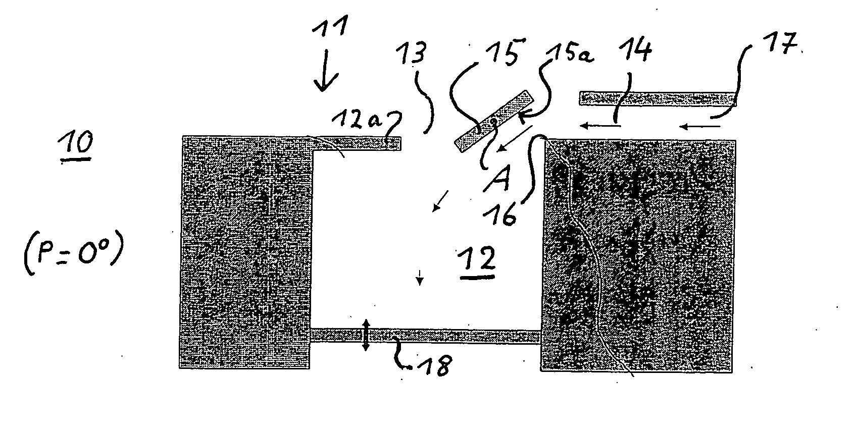 Device and method for active soundproofing, and power unit for aeroplanes