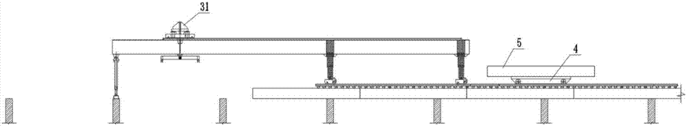 Wide-body steel main girder erecting machine and erecting method thereof
