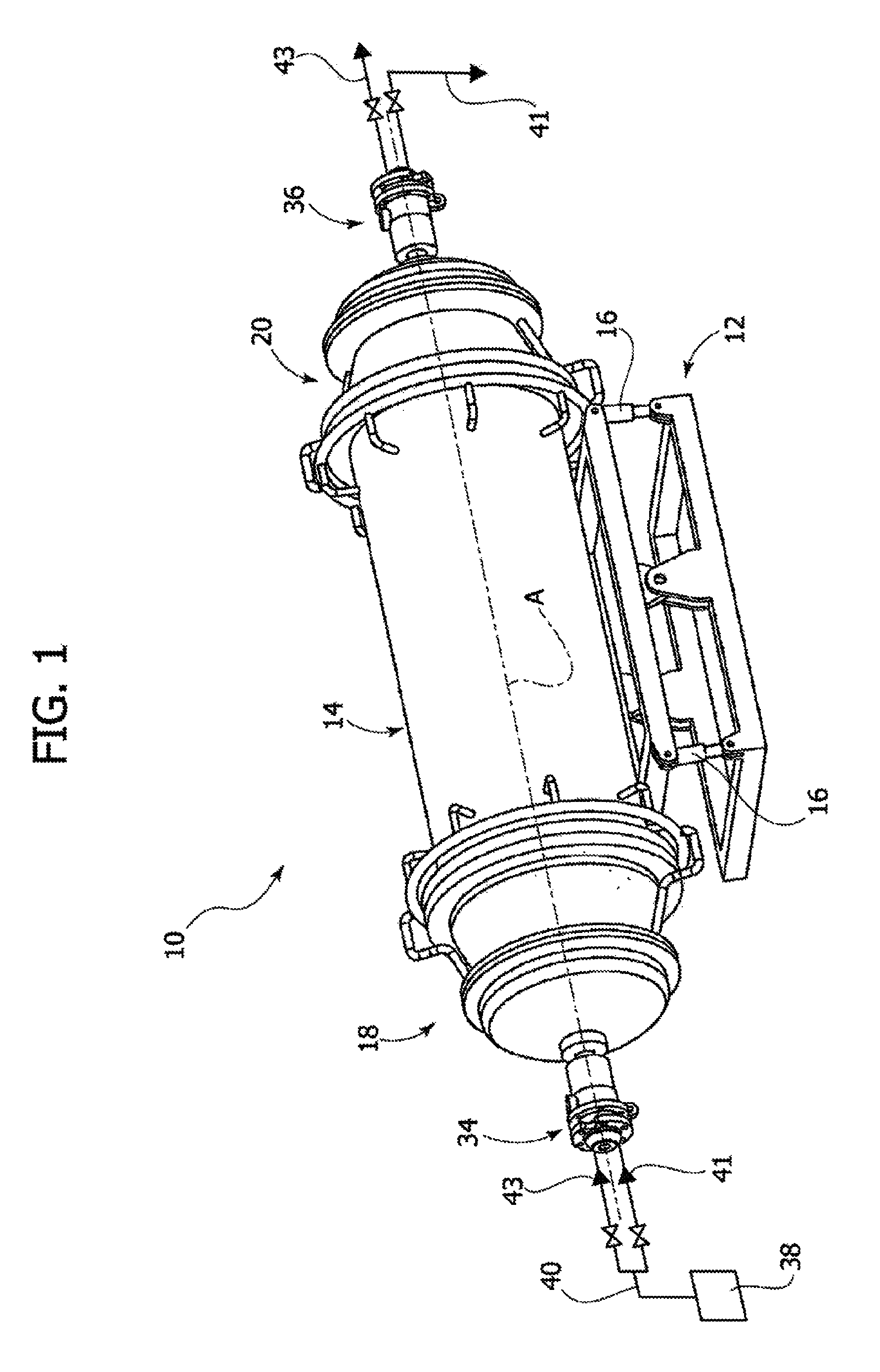 Apparatus and process for recycling absorbent sanitary products