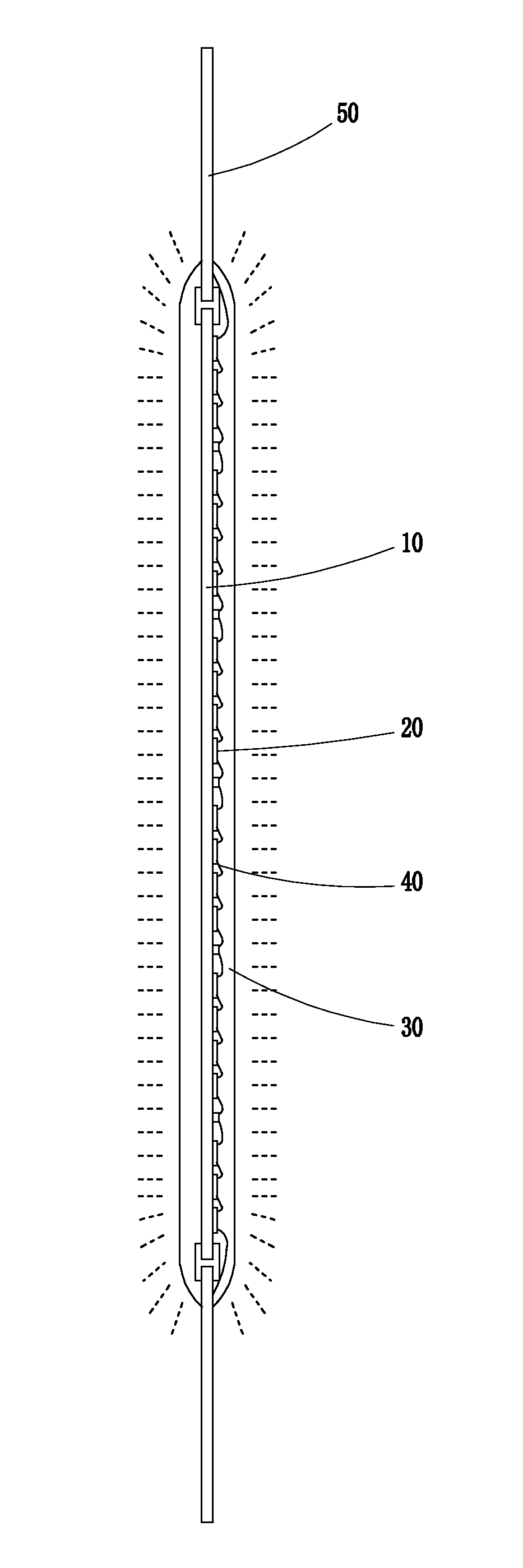 LED light and filament thereof