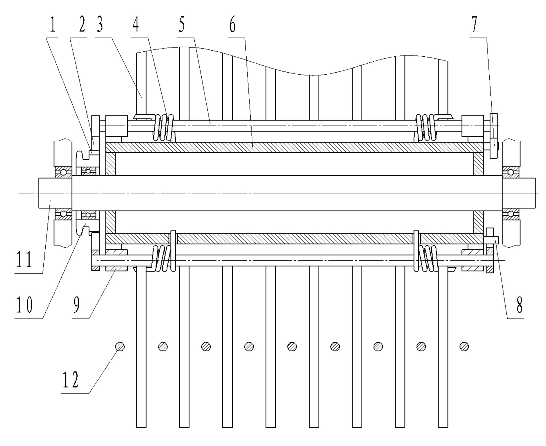 Tomato harvesting and separating device and tomato harvester using same