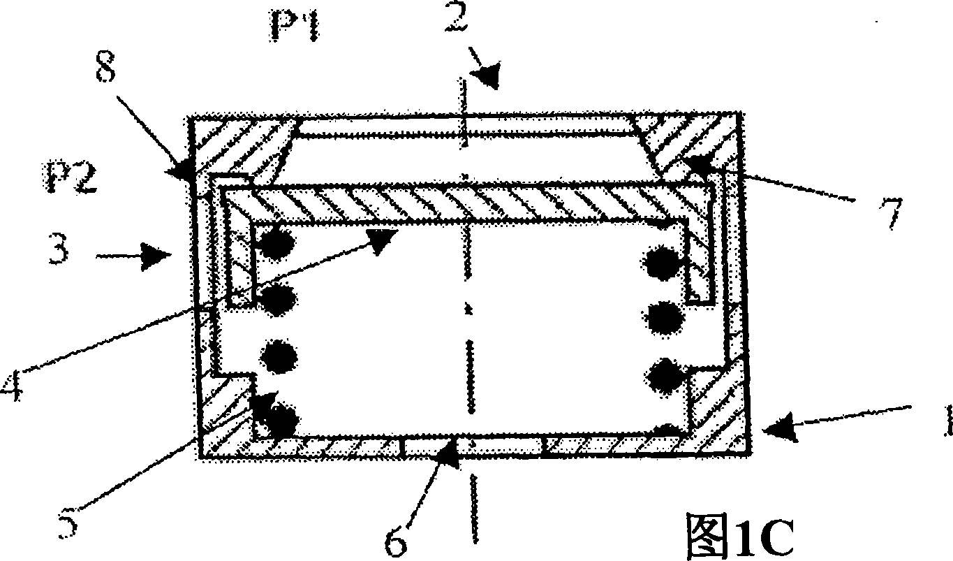 Plate non-return valve with lateral downstream and control edge