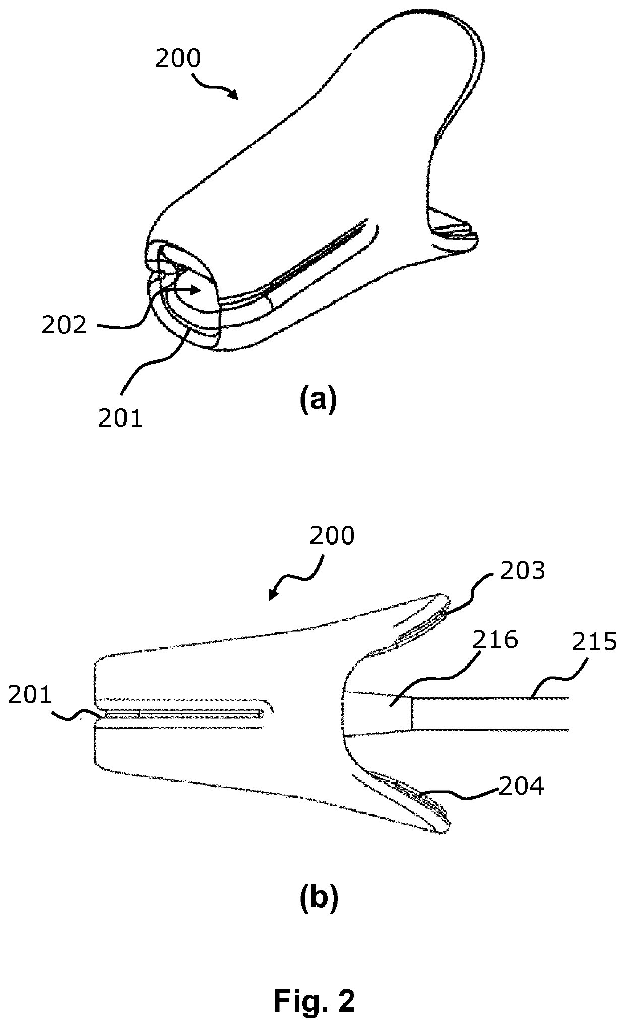 Device for measuring a physiological parameter of a human limb and method for manufacturing such device