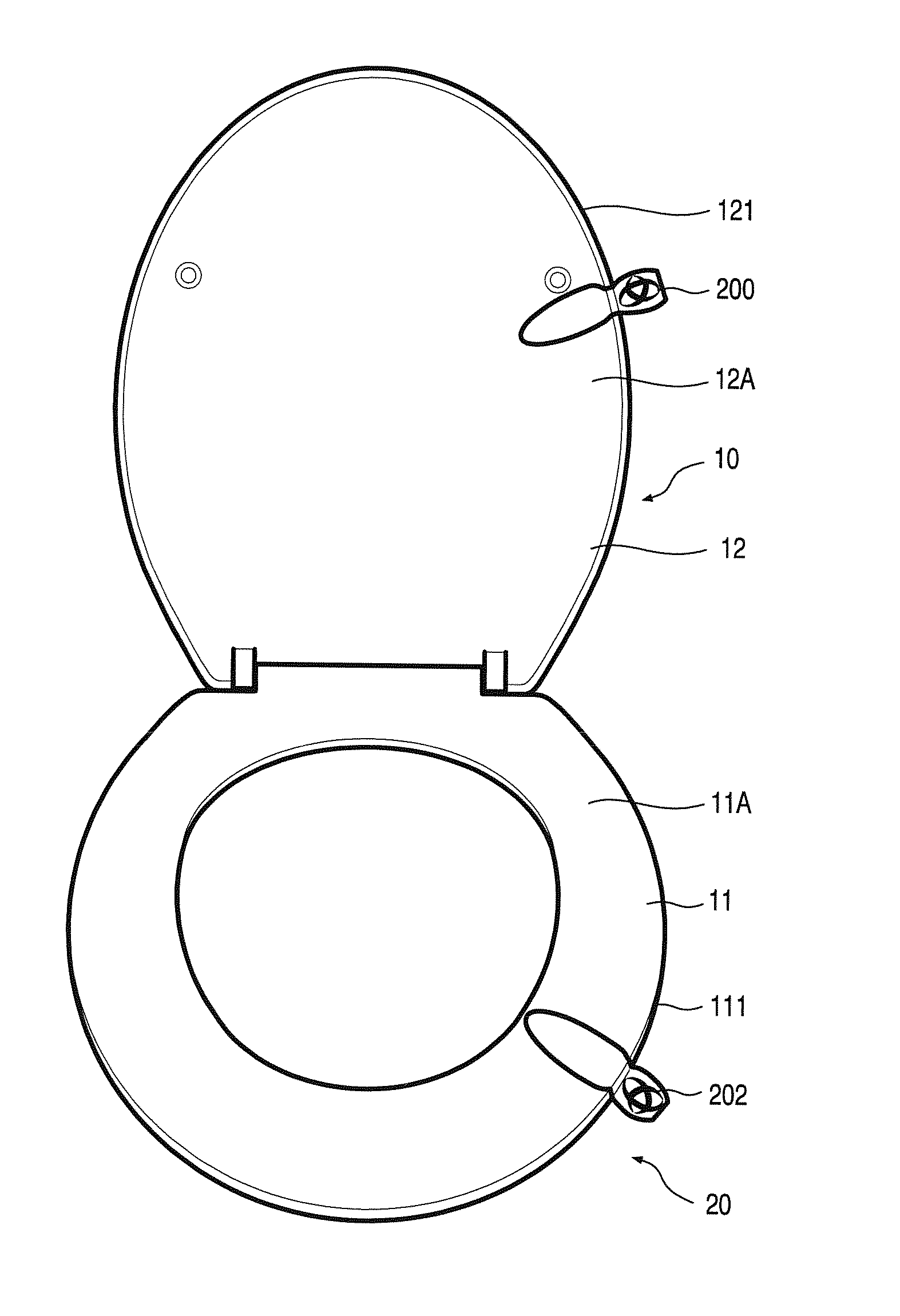 Hygienic handle made from a sticker blank