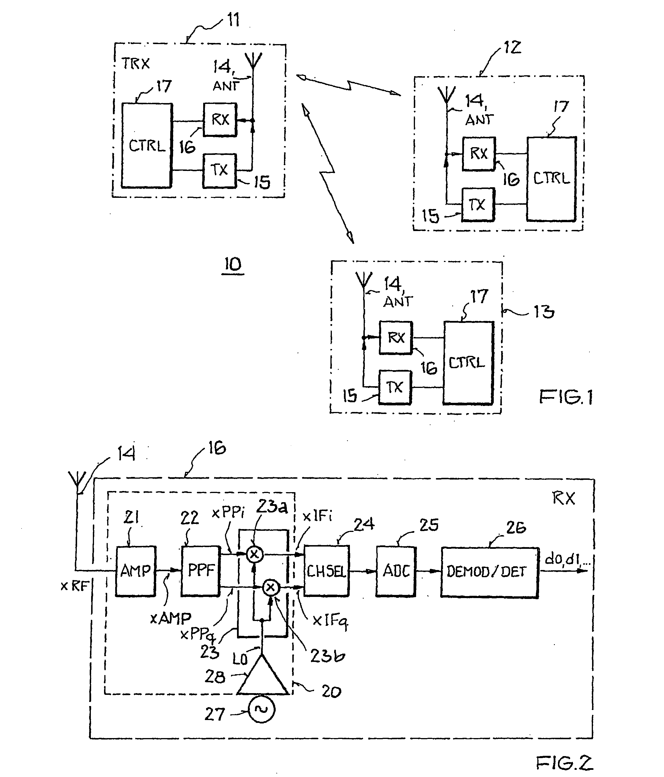 Integrated circuit arrangement for converting a high-frequency bandpass signal to a low-frequency quadrature signal