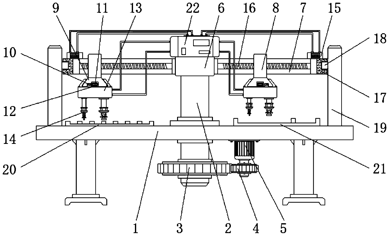 Efficient and practical two-head piece pasting device