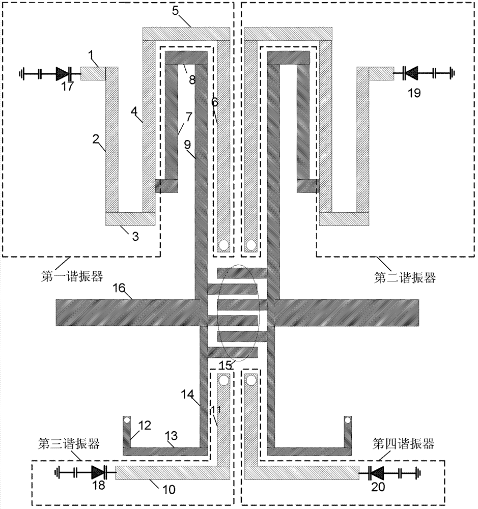 High-selectivity double band-pass filter with independent adjustable passband