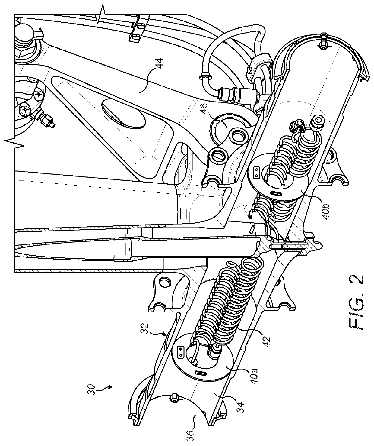 Aircraft landing gear assembly including a health and usage monitoring system (HUMS) and method