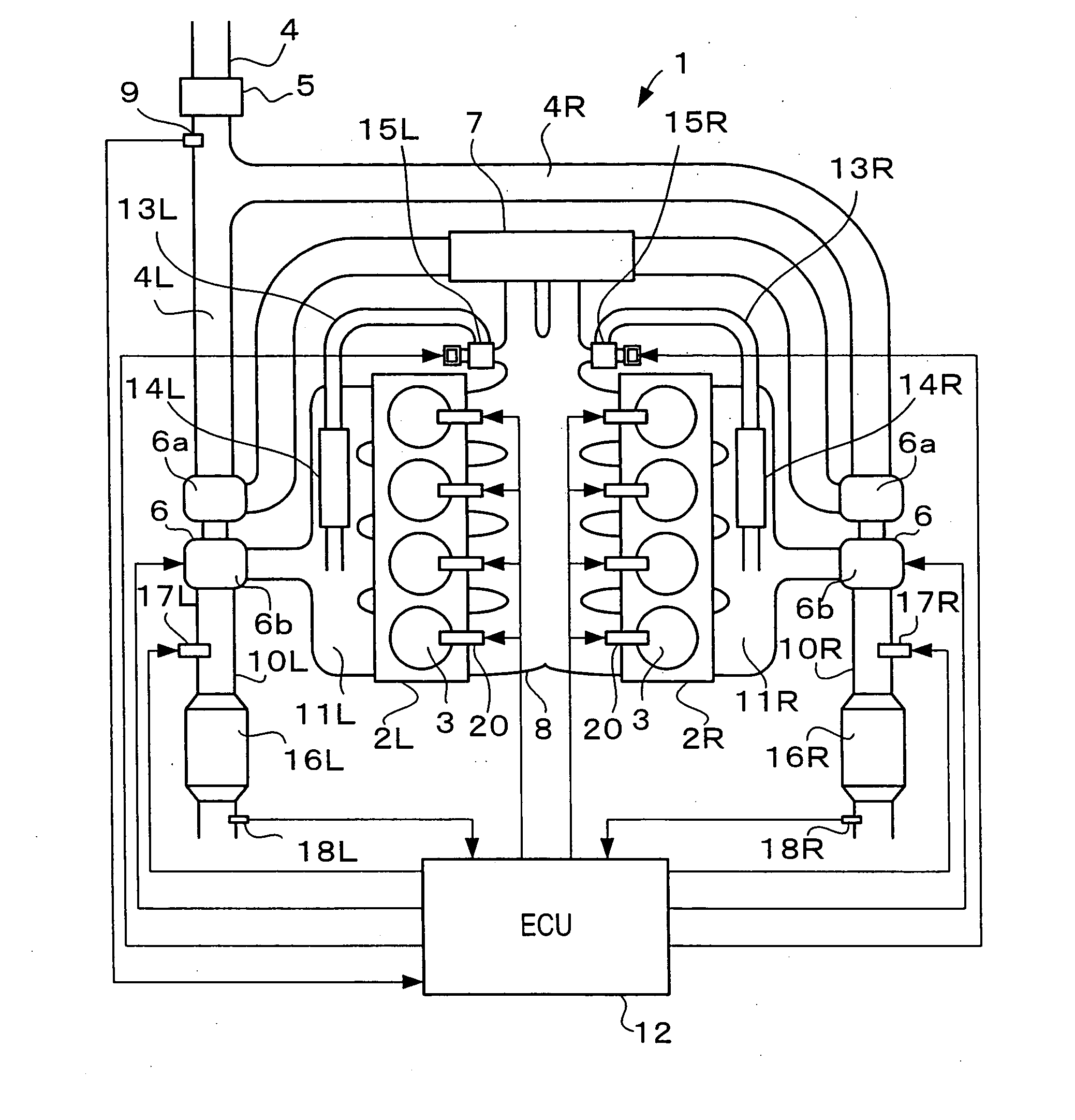 Exhaust control apparatus of internal combustion engine and exhaust gas flow amount estimating method