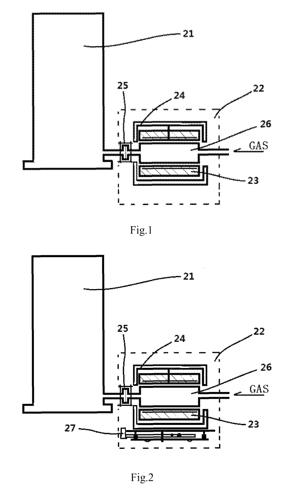 Positioning device for horizontal external ignition apparatus