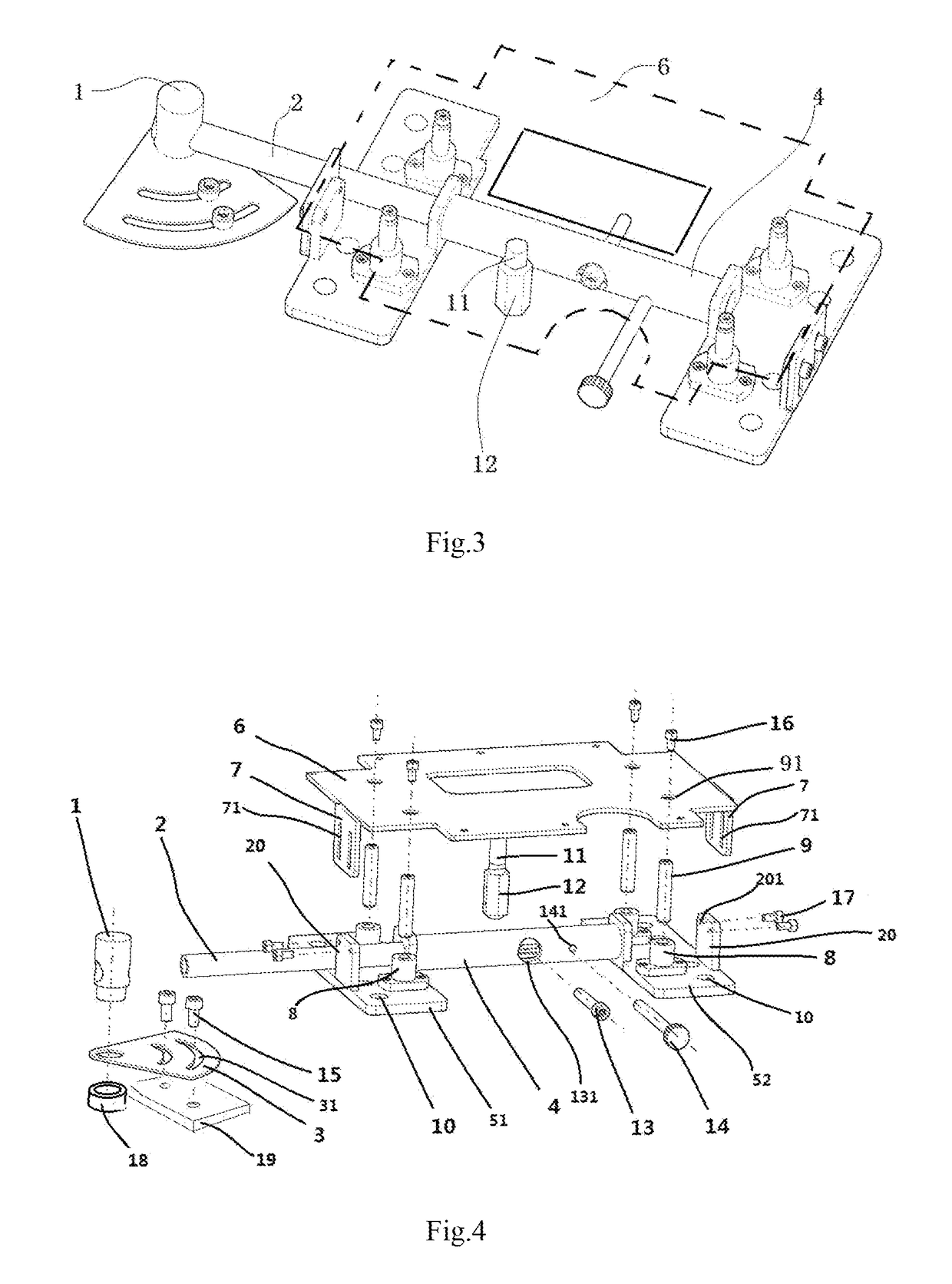 Positioning device for horizontal external ignition apparatus
