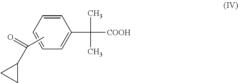 Process for the purification of 2-phenyl-2-methyl-propanoic acid derivatives