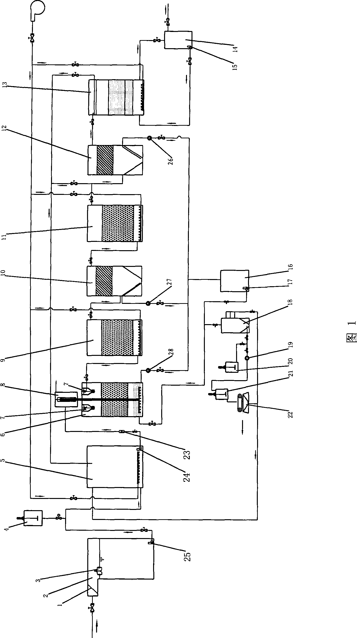 Apparatus for treating chemical fiber waste water by anaerobic method