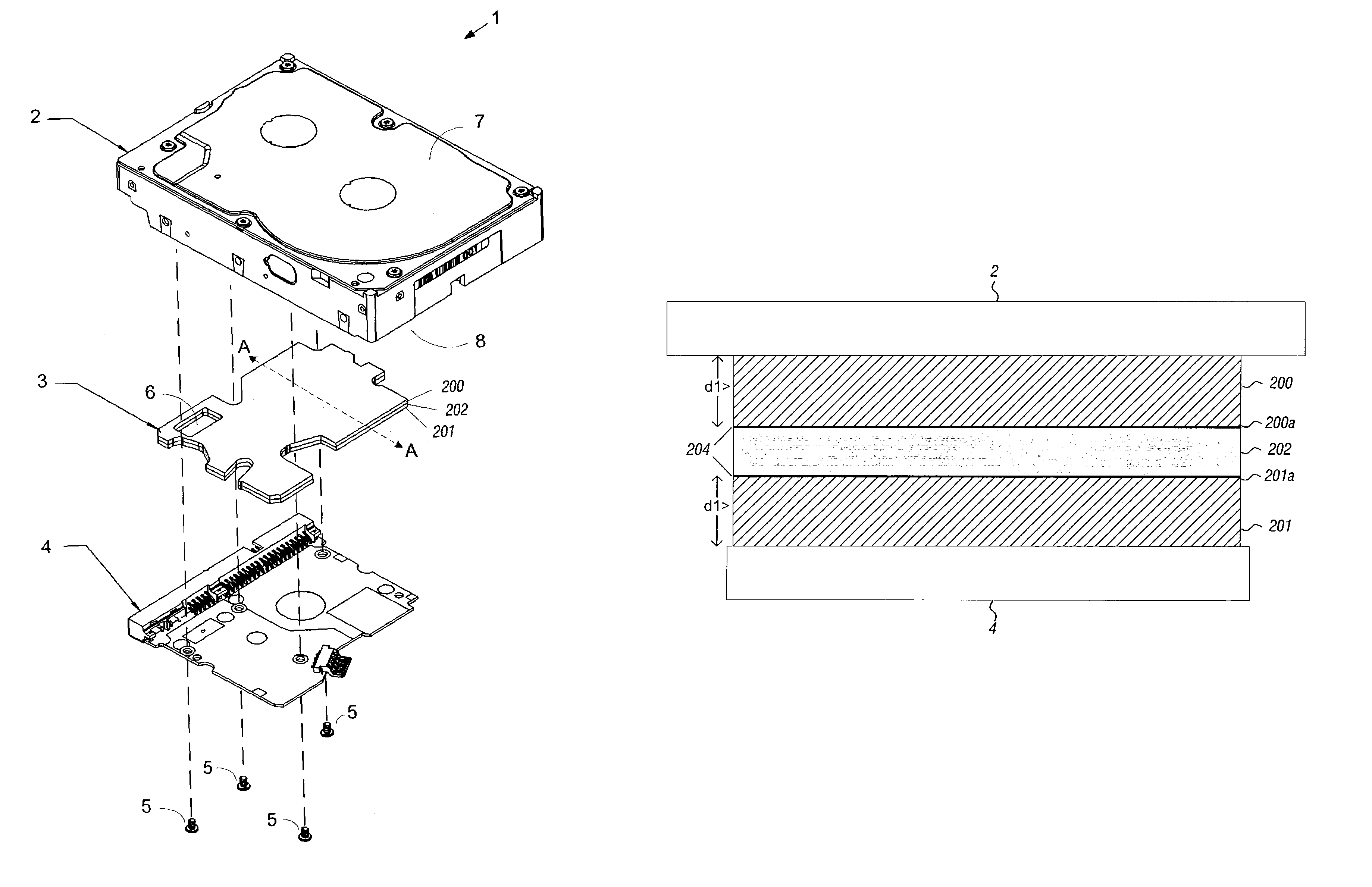 Disk drive having an acoustic damping assembly with an acoustic barrier layer