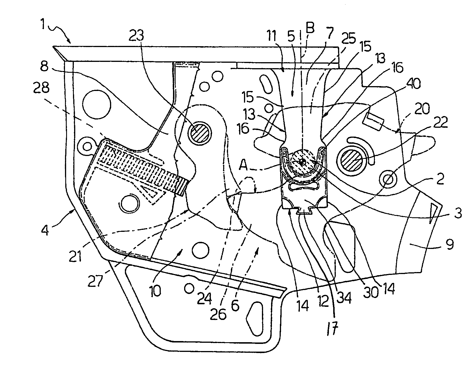 Lock for a door of a motor vehicle