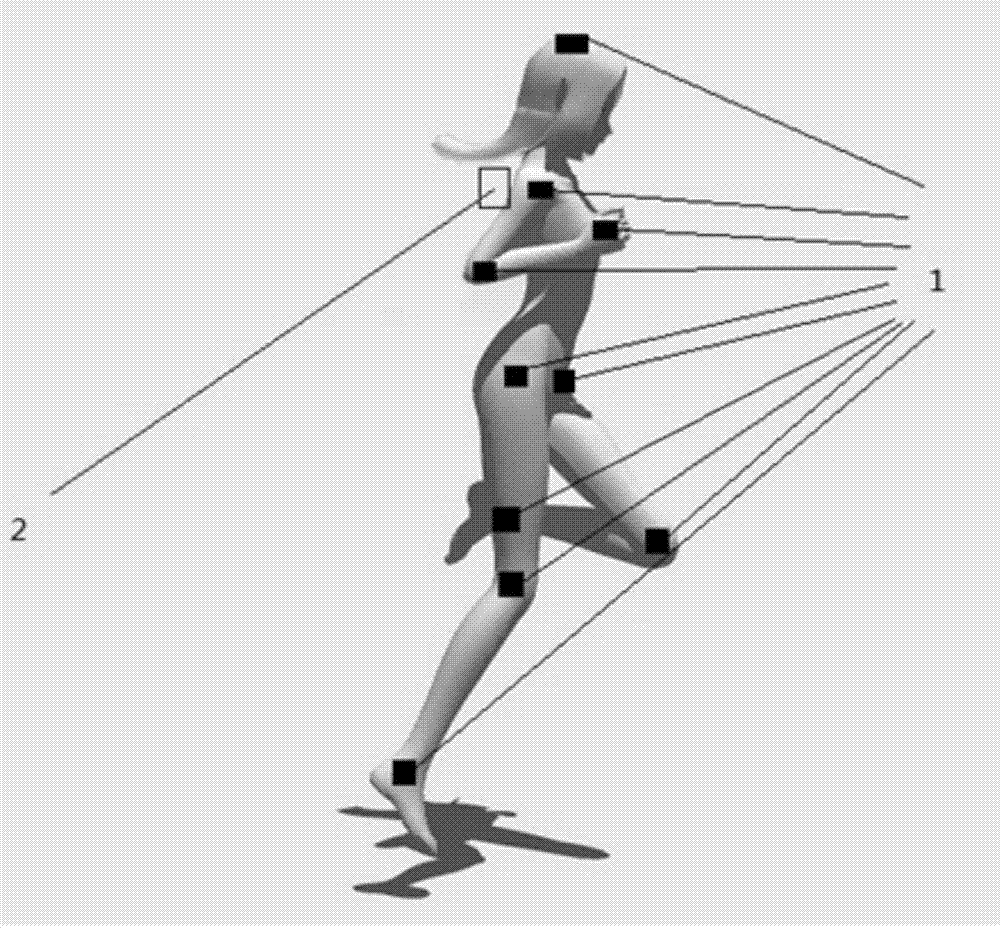 Human motion simulation apparatus based on bluetooth