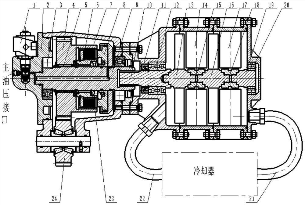 Combined hydraulic retarder