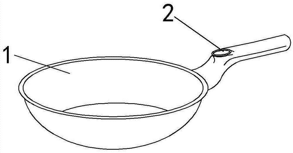 Wok capable of displaying temperatures