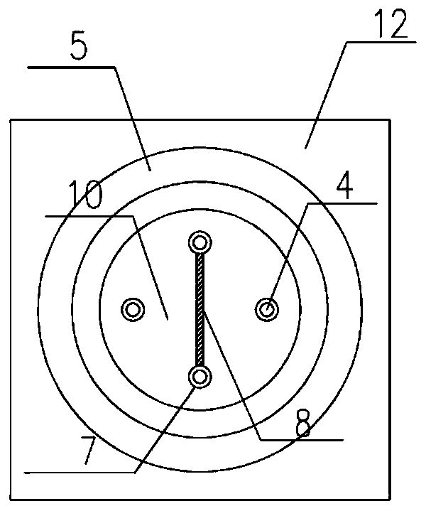 Hidden wooden pillar root anchoring device for pseudo-classic buildings and construction method