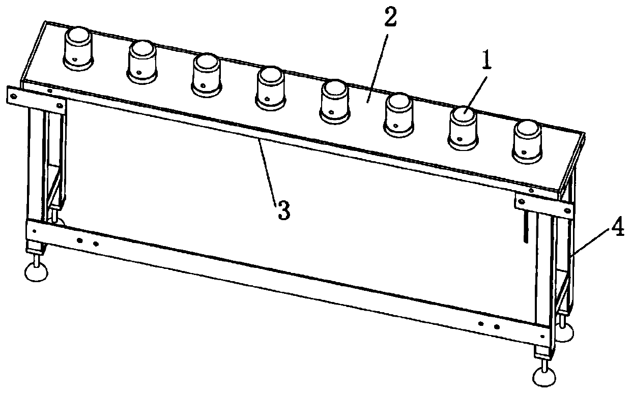 Preheating device and preheating method for combined stator of plastic package motor