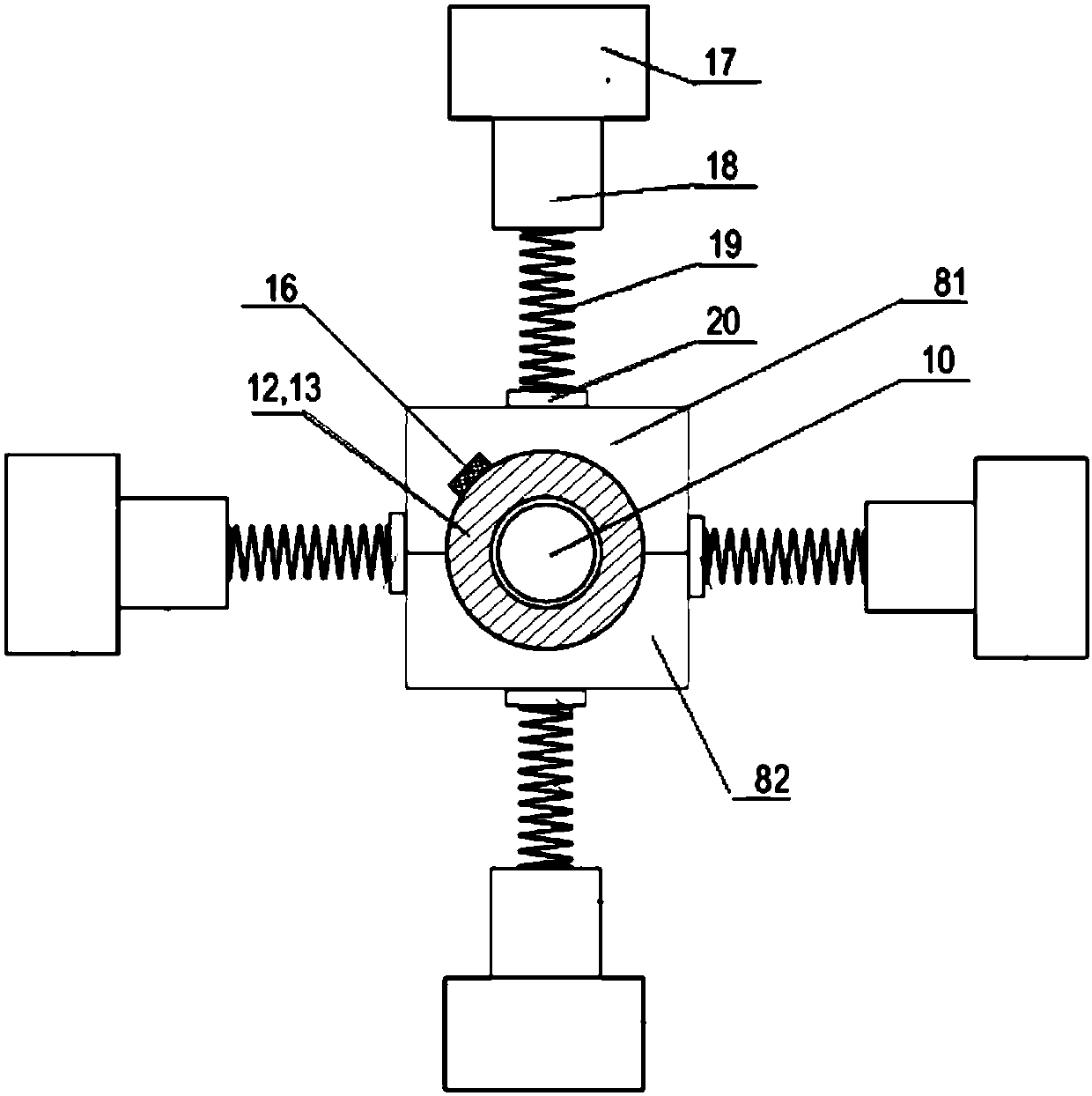 System for testing fatigue life of rolling bearing by loading radial alternating load through conveying belt