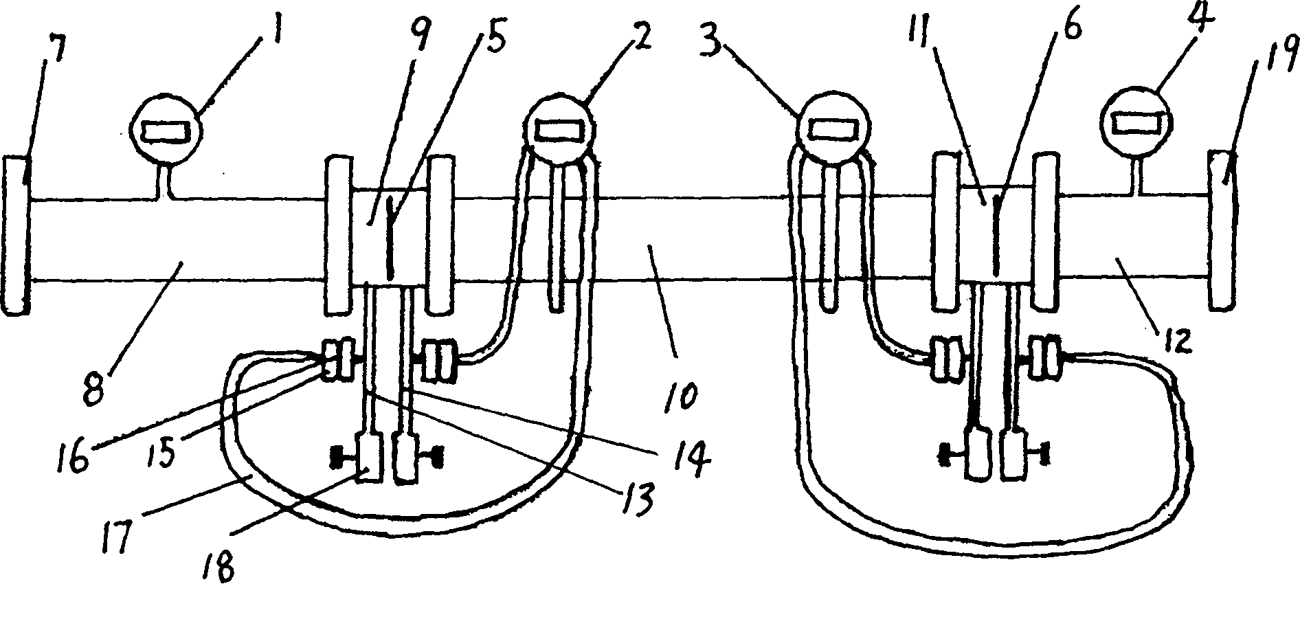 Double-slot type porous plate type mixed transportation metering device