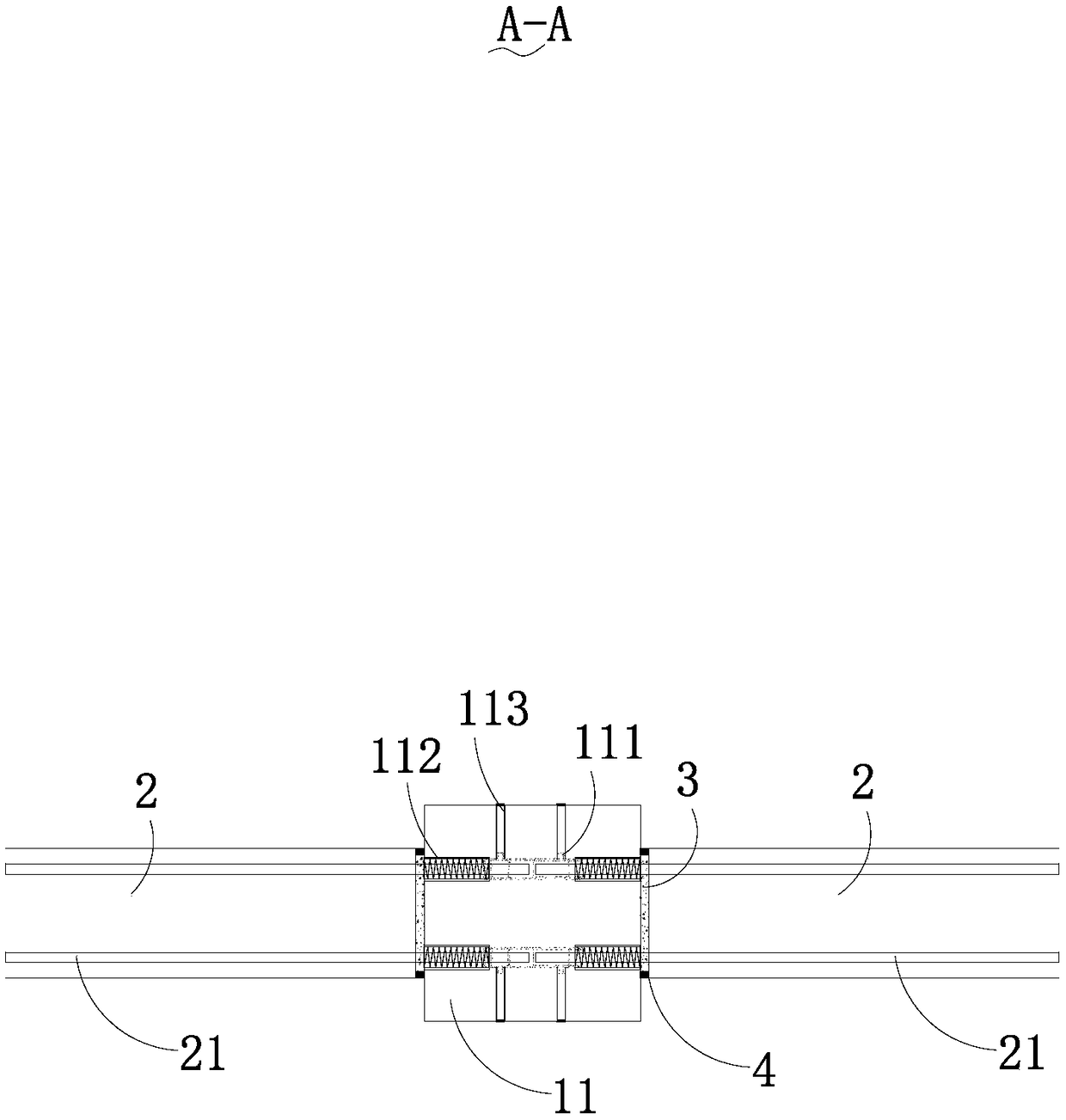 Connecting joint of prefabricated beam and columns
