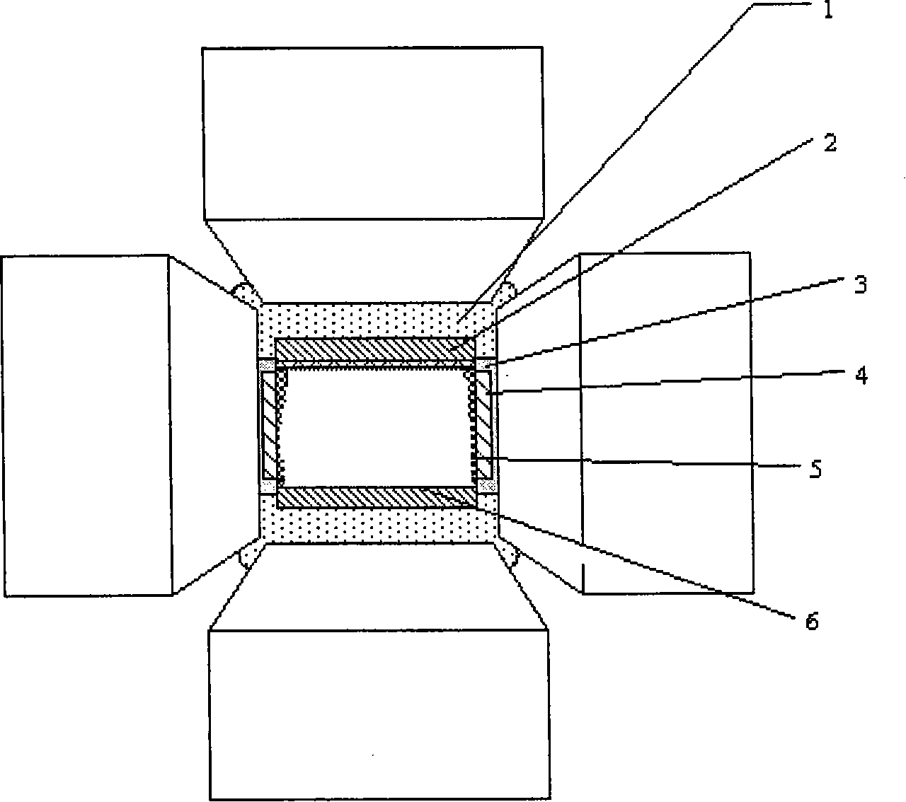 Use of electrothermal alloy in six-side top high-temperature high-pressure synthetic cavity